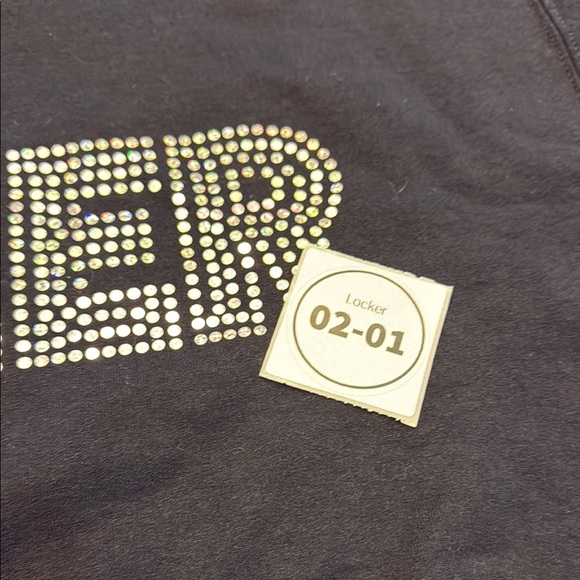 Gildan Black Cheer Rhinestone Sweatshirt NWOT - Picture 12 of 14